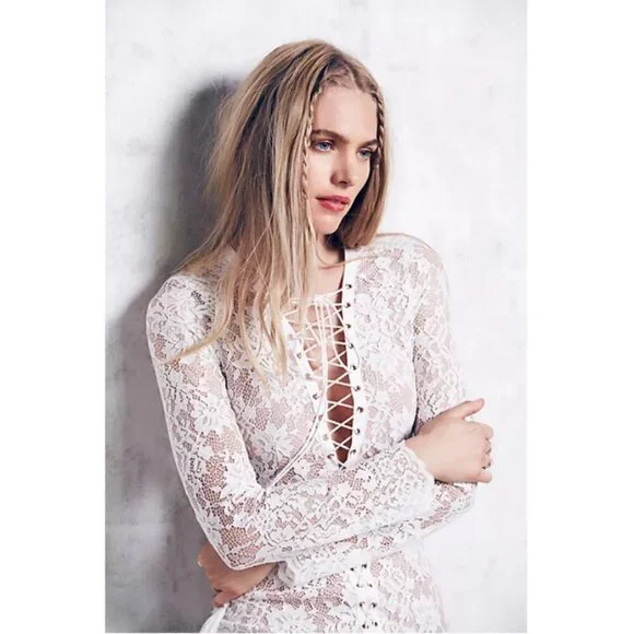 THE JETSET DIARIES The Ruins Dress ~ White Lace Small S NWT